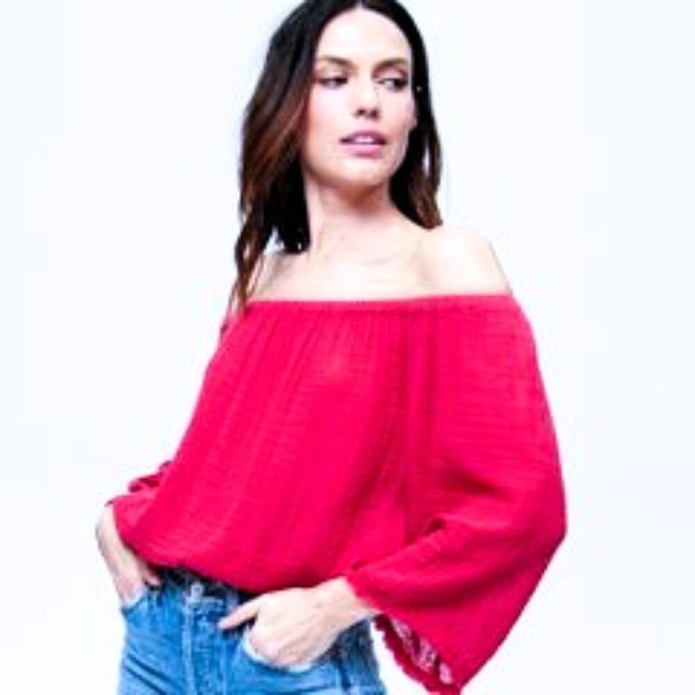 Michael Stars Isabel Convertible Gauze Top